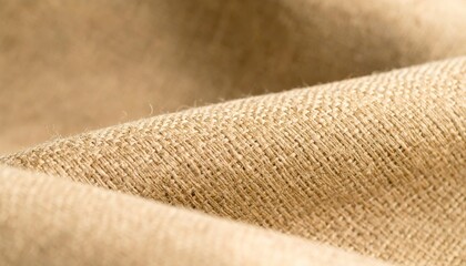 Beige Hemp Fabric Texture Close Up