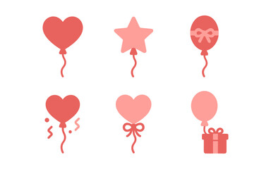 Charming balloon designs with heart and star shapes for celebrations