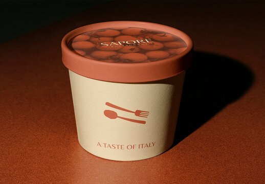 Italian Cuisine Packaging Mockup Psd