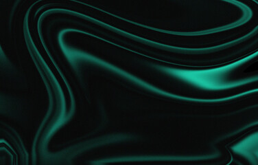 Abstract flowing emerald green and black liquid marble texture with swirling patterns and subtle metallic sheen creating a luxurious and dynamic background