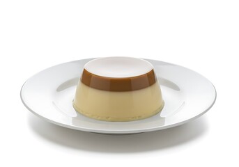 Delicious dessert food on plate studio shot isolated on white background