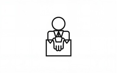 Vector black line icon for Small business. High quality