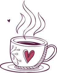 Cozy Coffee Mug Clipart Vector Simple Everyday Object Illustration