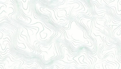 Sage Green Topographic Contour Line Pattern