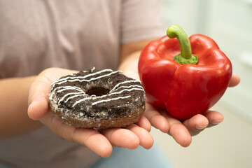 Junk food no good health eating for diet.