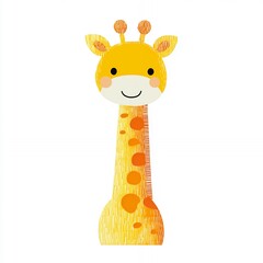 Cute minimalistic giraffe icon with cheerful expression