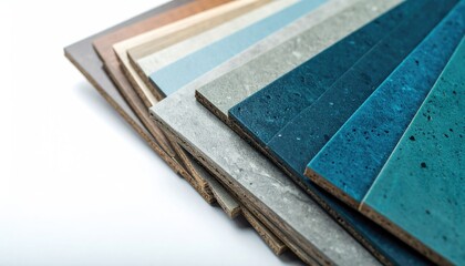 Colorful Microcement Samples with Gradient Shades