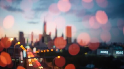 Blurred city traffic