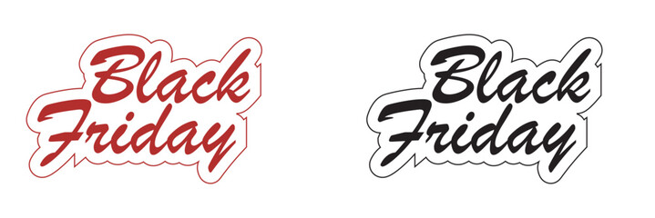 Black friday calligraphy  text on background. Typography design. Vector  illustration. EPS 10