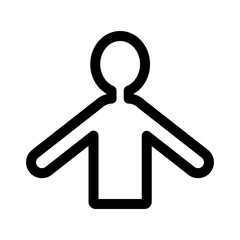 ビジネスシーンに使えるシンプルな上半身の人物シルエットイラスト