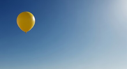 Colorful hot air balloon flight in the blue sky offers freedom and fun above the clouds