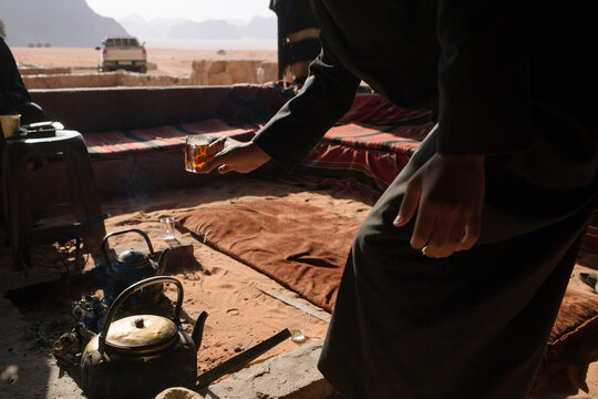 Tea in the dessert of Wadi Rum