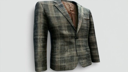 Sophisticated Plaid Blazer for Men's Fashion Apparel and Professional Wardrobe Style