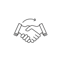 Business deal symbolized by a handshake icon