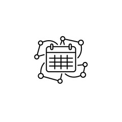 Calendar entangled in interconnected network