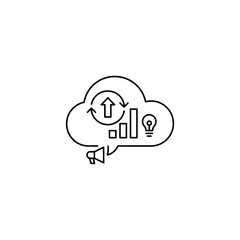 Cloud brainstorming growth and promotion