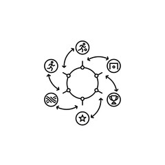 Circular soccer progress icons