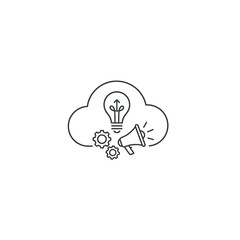 Cloud hosts innovation process symbols