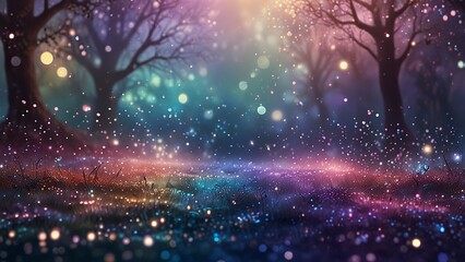 night landscape with stars