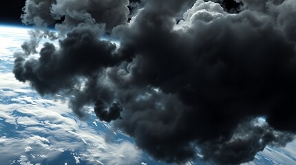 Obraz premium Global Warming and Carbon Dioxide Pollution Illustration