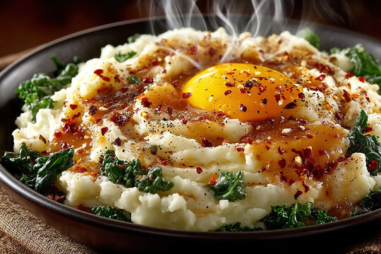 Garlic mashed potatoes with gravy Christmas comfort food