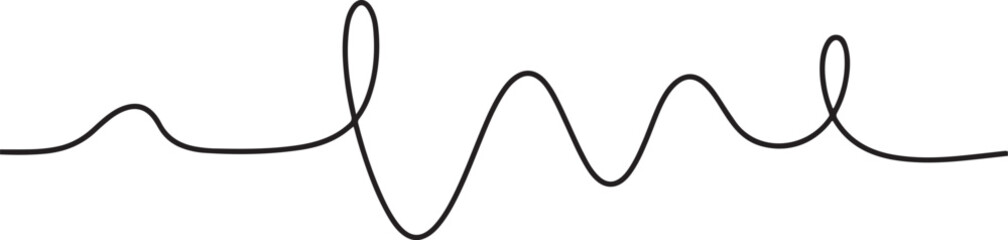 Hand drawn wavy scribble line vector on a white background eps