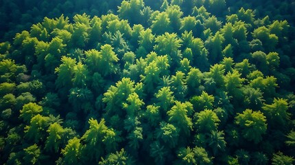 Reforestation Project Absorbing Atmospheric Carbon Dioxide