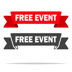 Free event banner vector isolated illustration