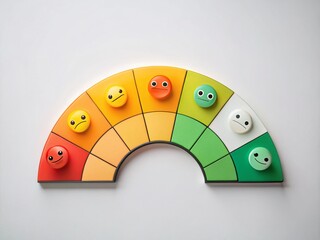 Architectural Mood Scale: Semicircular Chart with Facial Expressions & Arrow