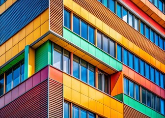 Architectural T-Shirt Design Inspiration: Modern Building Facade Close-up