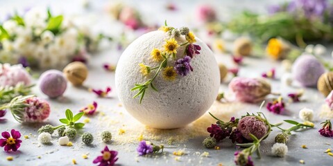 Aromatic Bath Bomb Spa Treatment: Dried Herbs & Flowers