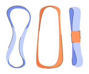 Elastic Latex Resistance Bands for Home Workout.