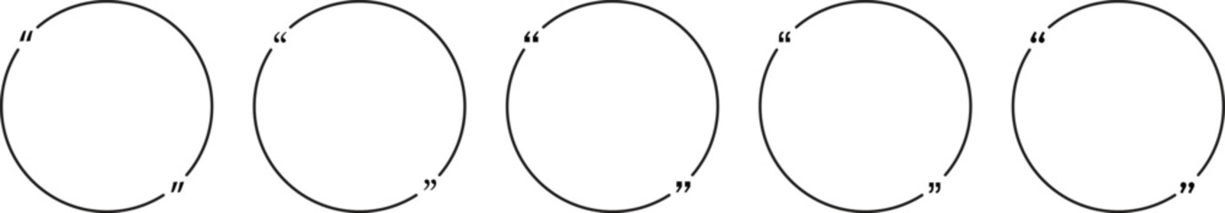 Quotation Circle Bubble Design – Speech Quote Symbol in Minimal Round Shape for Text, Chat, and Graphic Use