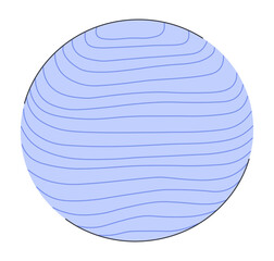 Rubber Fitness Ball for Gym and Home Trainings.