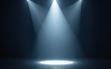 A stage with a bright light emanating from it, suitable for concerts or performances. High quality