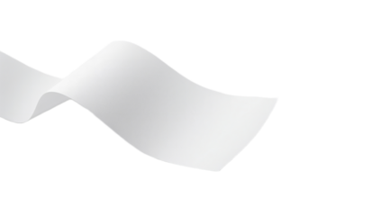 Abstract White Ribbon Minimalist Serenity in Motion on Clean Background