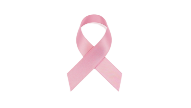 Pink Ribbon Symbol of Breast Cancer Awareness and Support on White Background - Powered by Adobe