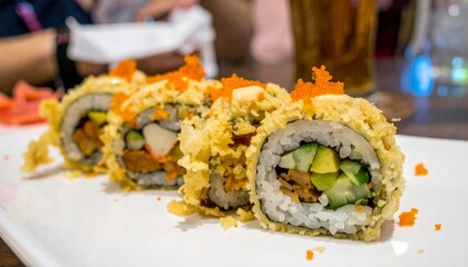tempura hot fried sushi maki 