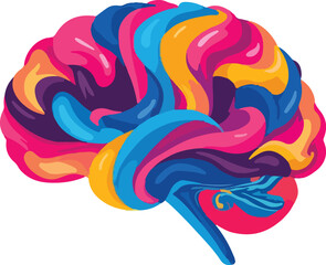 Colorful abstract background with decorative floral and swirl elements