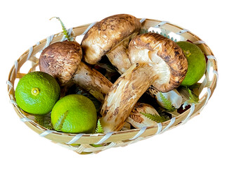 秋の味覚　松茸とすだちのかご盛り 