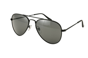 Stylish black sunglasses with a sleek design. The sunglasses are perfect for protecting eyes from the sun