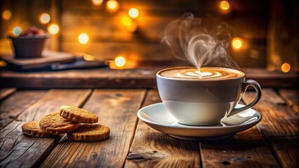 Cappuccino & Biscuit at Hexham Cafe - Northumberland, England