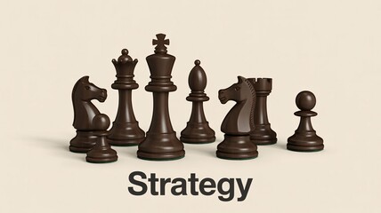 Chess strategy game plan tactics board competition leadership concept