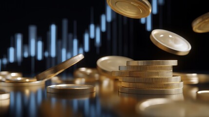 Abstract 3D visualization of flowing coins, bills, and digital charts merging into a planner interface, representing budget planning, financial strategy, money allocation, and the futuristic