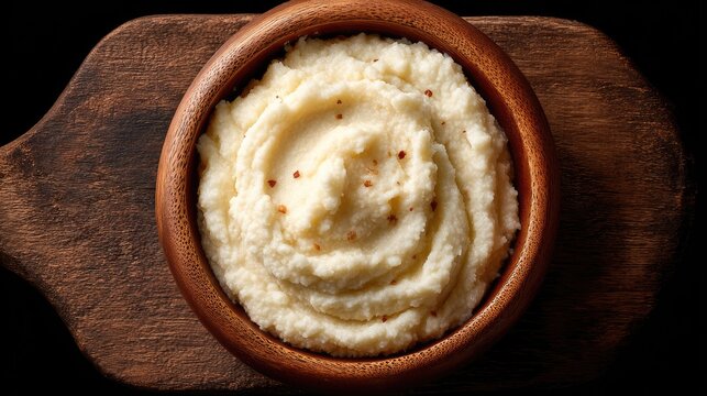 Swaziland dish Sishwala Thick maize porridge white and stiff