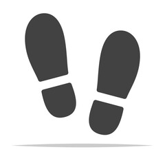 Shoe print icon symbol vector isolated illustration