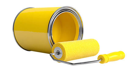 paint roller isolated on white