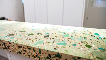 Mint Green Recycled Glass Terrazzo Countertop