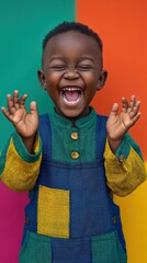Joyful Toddler Portrait with a Bright Smile and Laughter