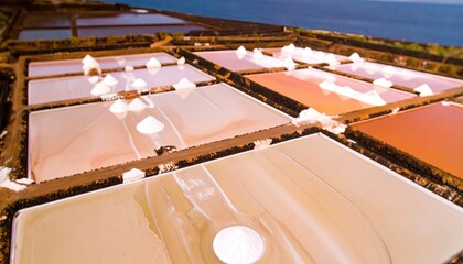 Aerial View of Salt Flats Polygons